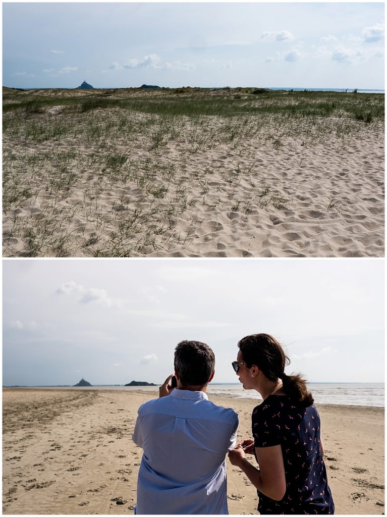 Photos de couple dans la baie du Mont Saint Michel