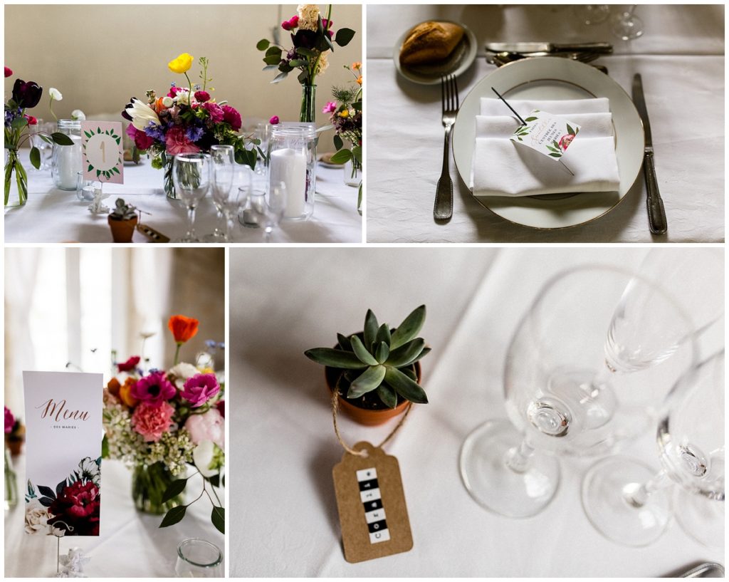 déco de mariage champêtre, colombier du manoir