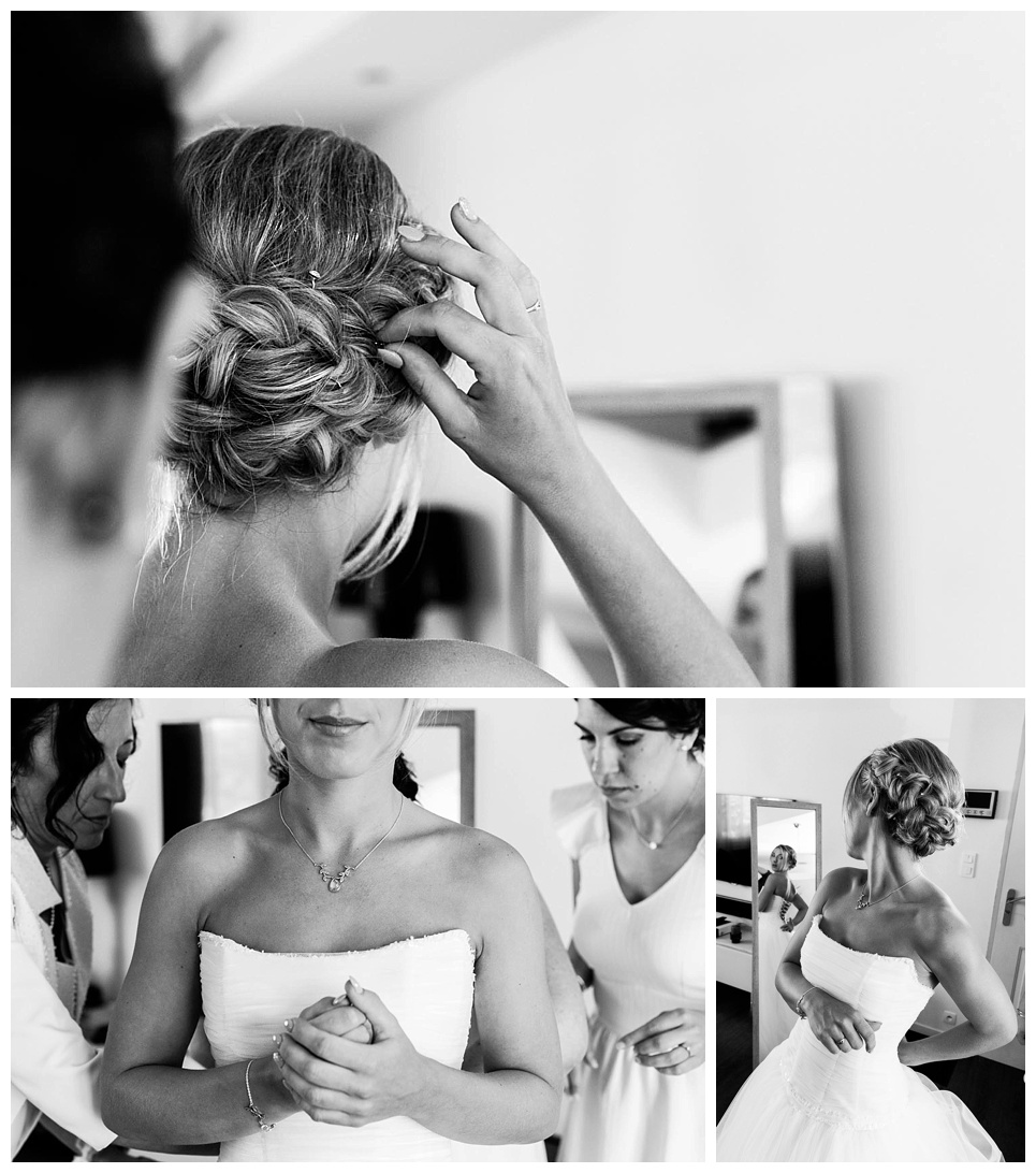 photographe mariage cherbourg - reportage photo normandie - tenue de la mariee - audrey guyon