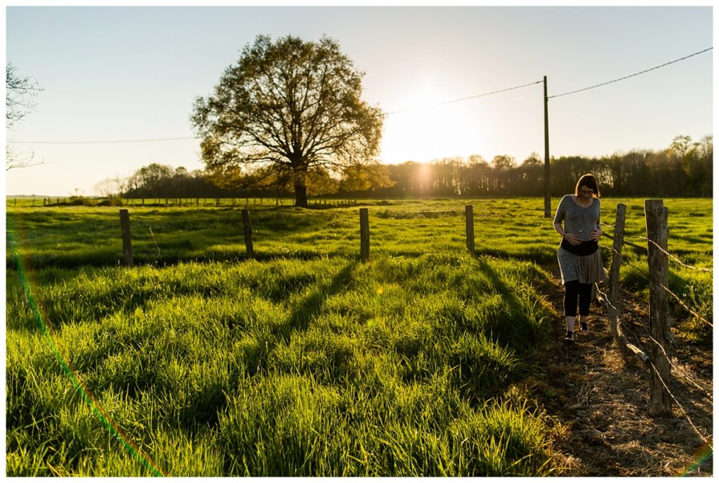 reportage grossesse gemellaire à la golden hour