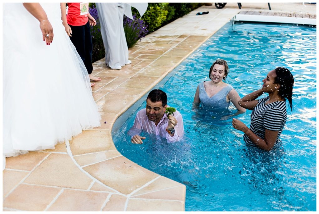 mariage piscine