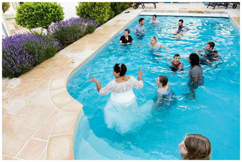 mariage piscine