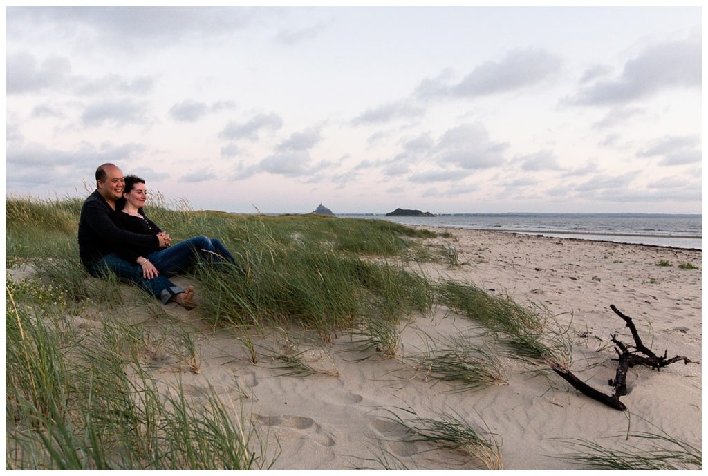 séance couple dans la baie du mont saint michel