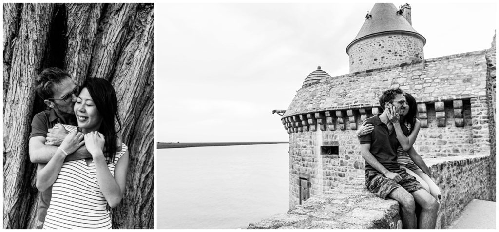 photos de couple au mont saint michel