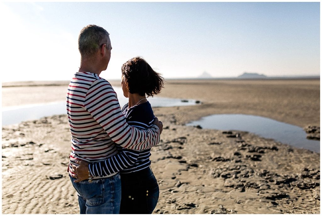 couple dans la baie du mont saint michel