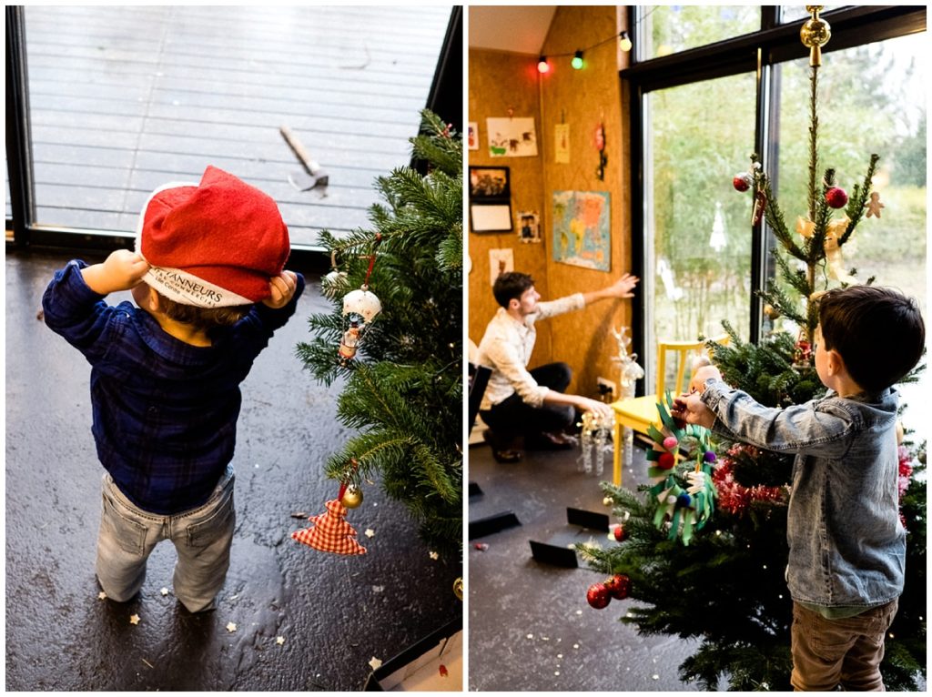 séance photos préparatifs de Noël