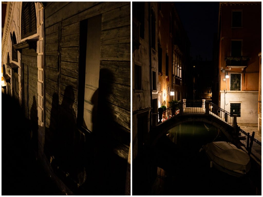 photos de rue à venise la nuit