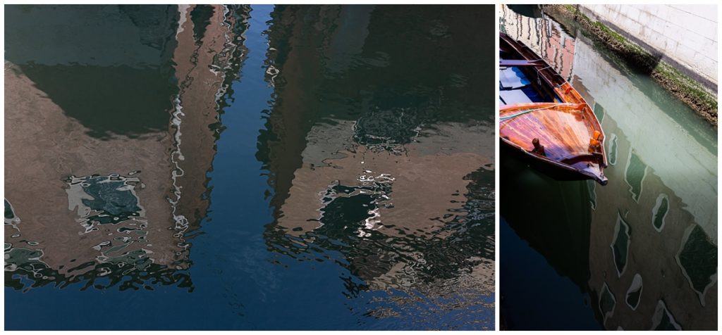 reflets à venise, photos de rue à venise